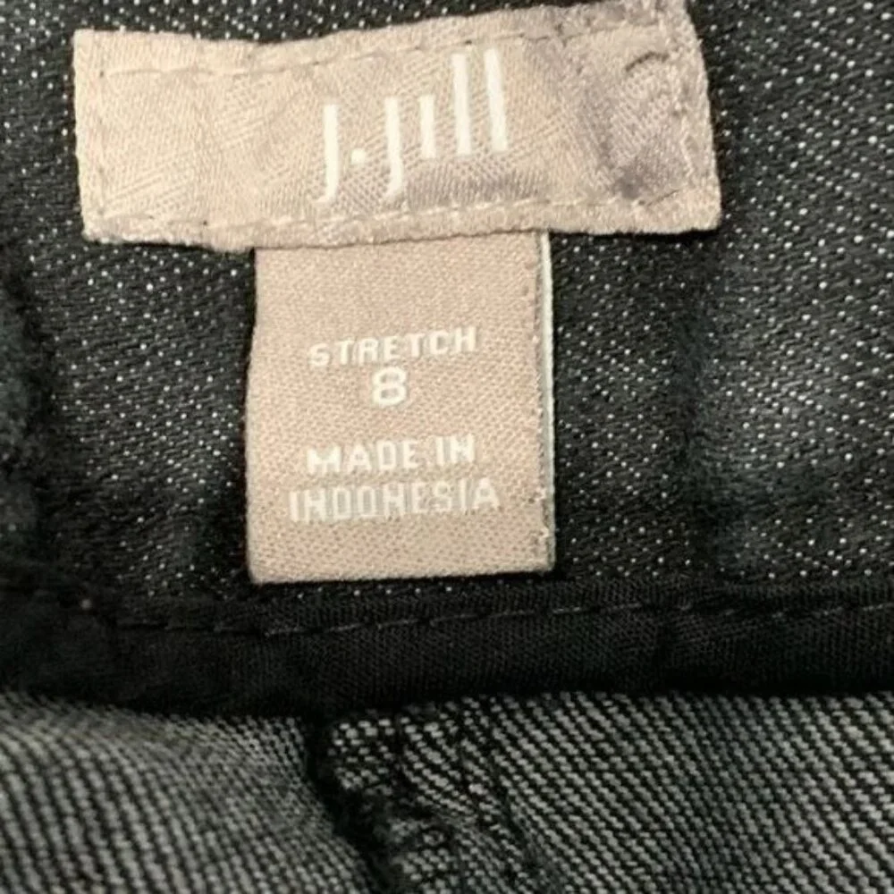 J.Jill Black Chambray Bootcut Pants 8 Stretch 28x30 Minimalist Business Casual_7